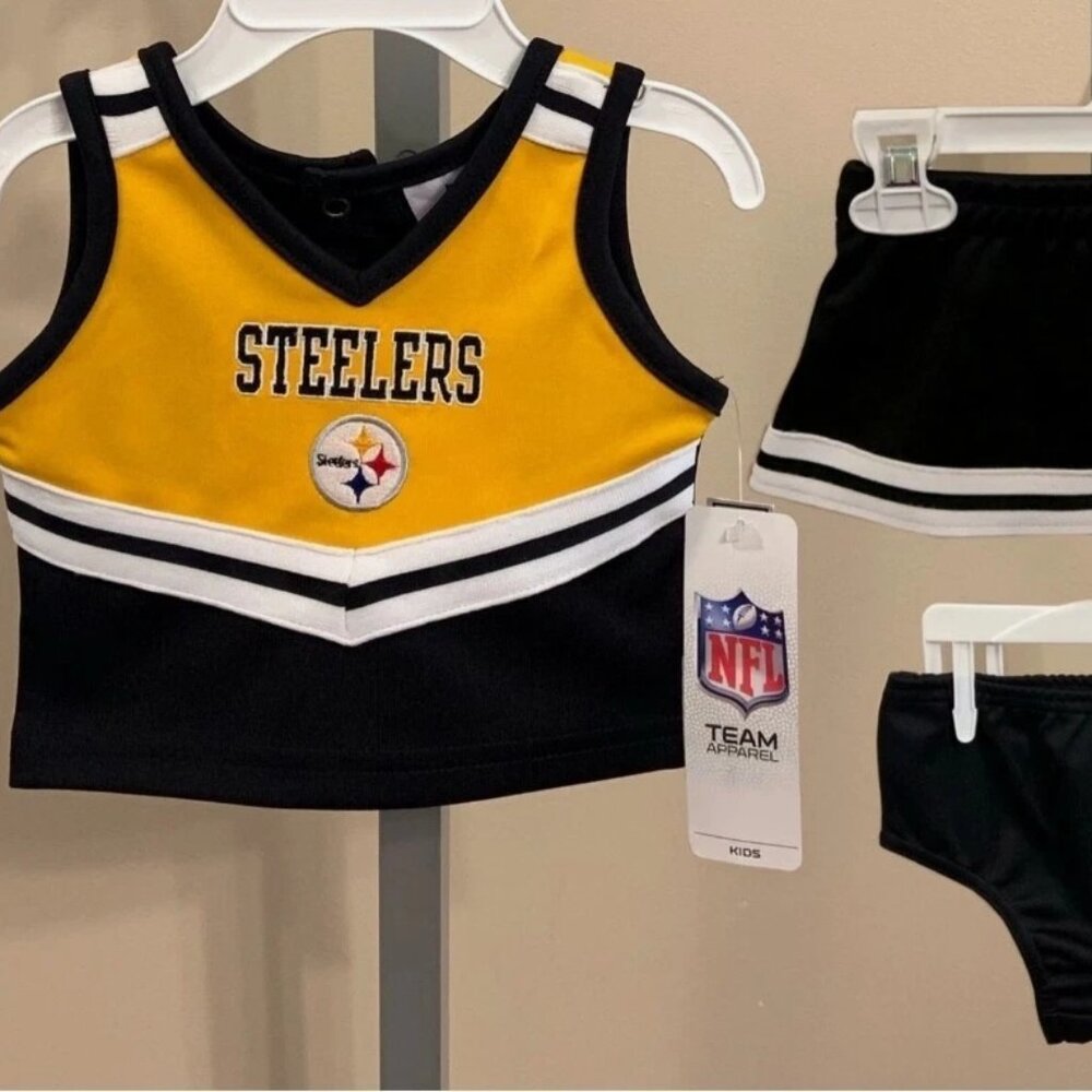 PITTSBURGH STEELERS TODDLERS CHEERLEADING OUTFIT-NWT